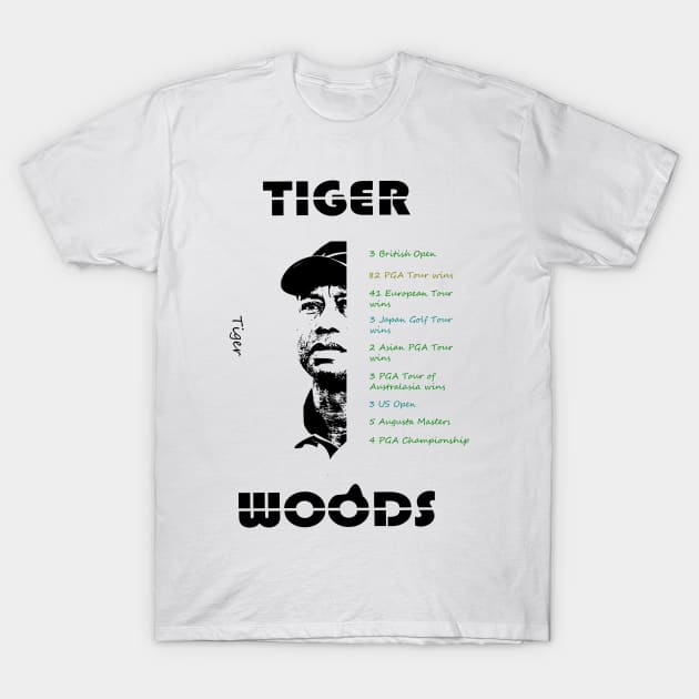 Tiger Woods T-Shirt by Dazzeel